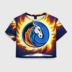 Женский топ Даллас Маверикс в огне