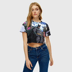 Футболка 3D укороченная женская Страж города Бэтмен, цвет: 3D-принт — фото 2
