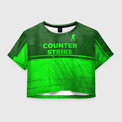 Женский топ Counter Strike - green gradient посередине
