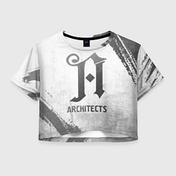 Футболка 3D укороченная женская Architects - white gradient, цвет: 3D-принт