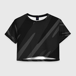 Женский топ Чёрно-серый абстрактный полосы