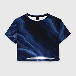 Женский топ Тёмный синий абстракция дымчатый