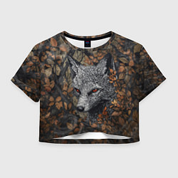 Женский топ Хищный серый лис