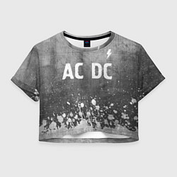 Женский топ AC DC - grey gradient посередине