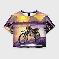 Футболка 3D укороченная женская Kayo k2 pro, цвет: 3D-принт