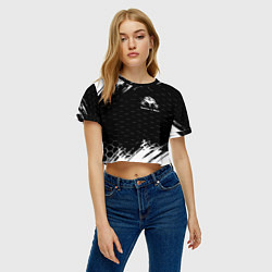 Футболка 3D укороченная женская Король и шут краски броня, цвет: 3D-принт — фото 2