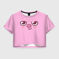 Футболка 3D укороченная женская Dwaekki skzoo, цвет: 3D-принт