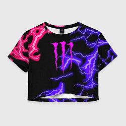 Женский топ Monster energy неоновый шторм