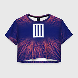 Футболка 3D укороченная женская Paramore red energy, цвет: 3D-принт