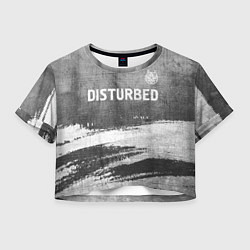 Женский топ Disturbed - grey gradient посередине