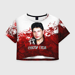 Женский топ Юрий Хой бело-красный фон