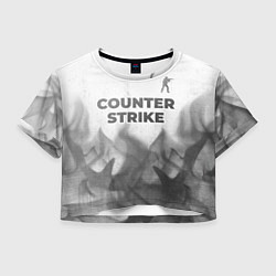 Женский топ Counter Strike - white gradient посередине