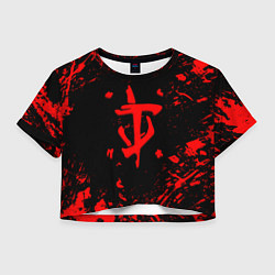 Женский топ Doom красные краски