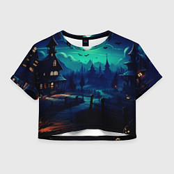 Футболка 3D укороченная женская Day of the Dead - Хэллоуин, цвет: 3D-принт