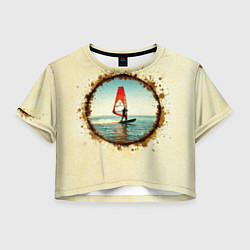 Женский топ Виндсерфер на бежевом