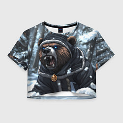 Женский топ Зима - русский медведь