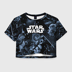 Футболка 3D укороченная женская Star wars персонажи из звездных войн, цвет: 3D-принт