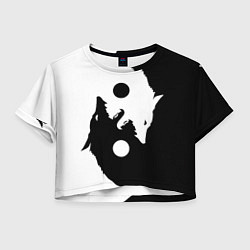 Женский топ Black and white wolfs