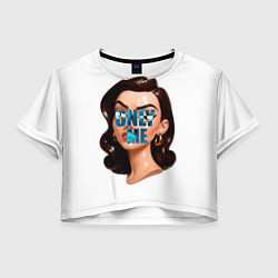 Футболка 3D укороченная женская Only Me, цвет: 3D-принт