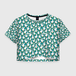 Женский топ Злой гусь узор