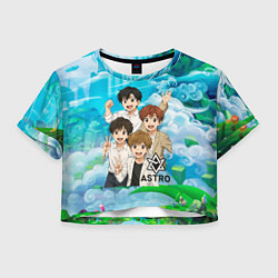 Футболка 3D укороченная женская Astro в аниме стиле, цвет: 3D-принт