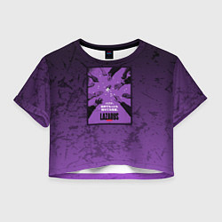 Футболка 3D укороченная женская Lazarus: Violet Pattern, цвет: 3D-принт