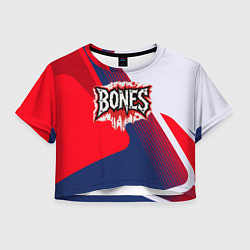 Женский топ Bones лого на красной краске
