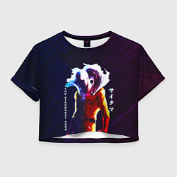 Футболка 3D укороченная женская Anime OPM Saitama The Strongest Hero, цвет: 3D-принт