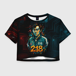 Женский топ Игра в кальмара игрок 218 граффити