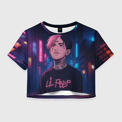 Женский топ LiL Peep - Неоновый аниме арт