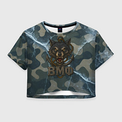 Женский топ ВМФ волк на камуфляже