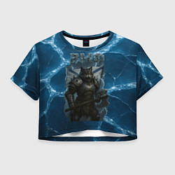 Женский топ ВМФ Волк на фоне льда