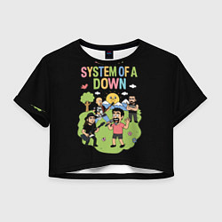 Женский топ System of a Down мультяшный
