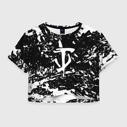 Женский топ Doom краски белые штрихи