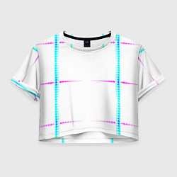 Женский топ Color white blue pink stripes