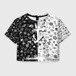 Женский топ Doom ачивки паттерн