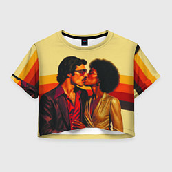 Женский топ Диско поцелуй поп-арт 1970-е