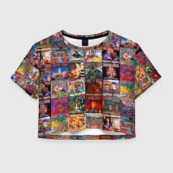 Футболка 3D укороченная женская Сектор Газа - обложки альбомов и песен, цвет: 3D-принт