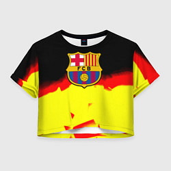 Футболка 3D укороченная женская Borussia абстракция золото геометрия, цвет: 3D-принт