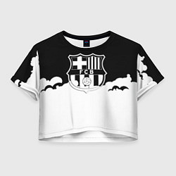 Футболка 3D укороченная женская Барселона облака краски, цвет: 3D-принт