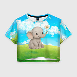 Женский топ Слоненок с цветочком