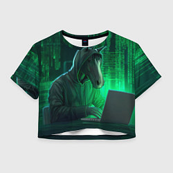 Женский топ Конь хакер