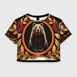 Женский топ Медведь в орнаменте