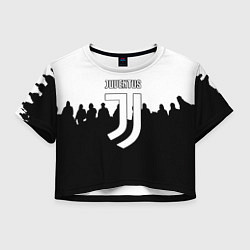 Футболка 3D укороченная женская Ювентус команды, цвет: 3D-принт