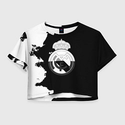 Женский топ Реал Мадрид черно белые краски