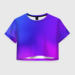 Футболка 3D укороченная женская Color multicolored gradient, цвет: 3D-принт