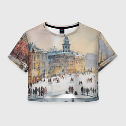 Женский топ Снежный зимний Питер