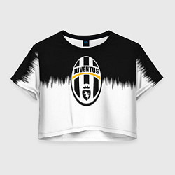 Женский топ Juventus черно белые краски текстура