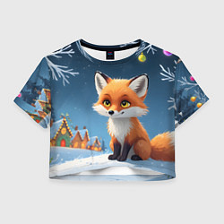 Женский топ Лисичка новогодней ночью