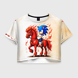 Женский топ Соник верхом на коне